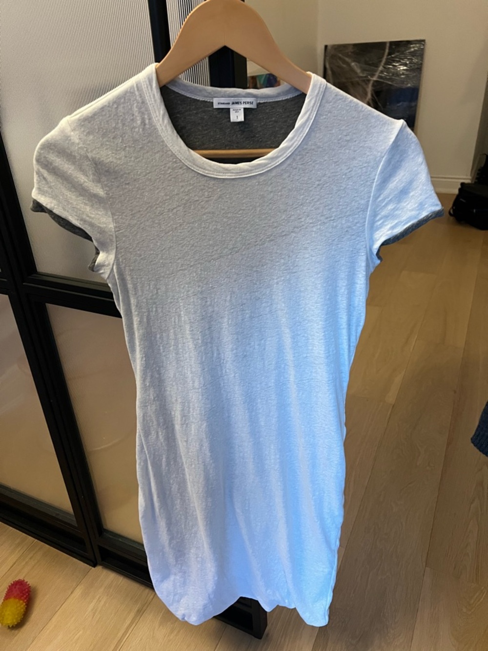 Frame Denim Light Gray Crewneck Tee